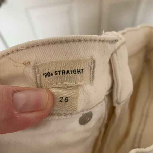Madewell The 90s Straight High Rise Jeans Vintage Canvas Cream 🌴 - Picture 13 of 15